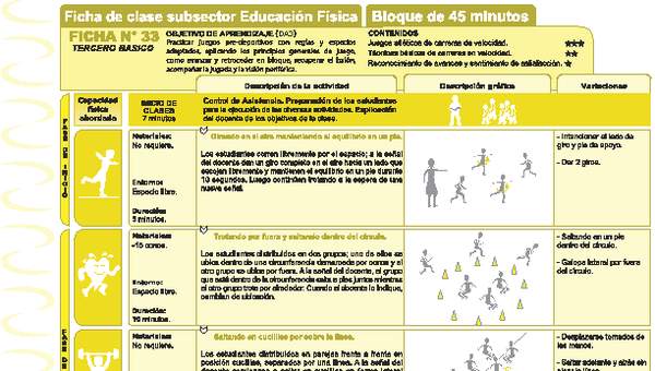 Juegos Predeportivos Ficha N° 33