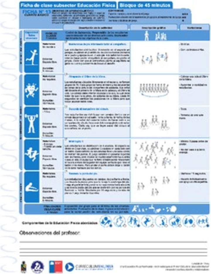 Juegos Predeportivos Ficha N° 13