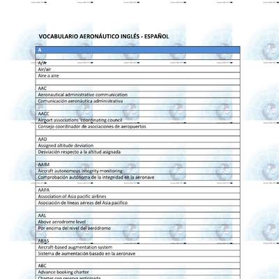 Vocabulario aeronáutico inglés-español – DGAC