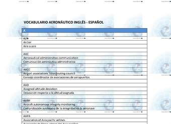 Vocabulario aeronáutico inglés-español – DGAC