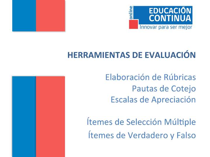 Programa Innovar para Ser Mejor. Herramientas de Evaluación.