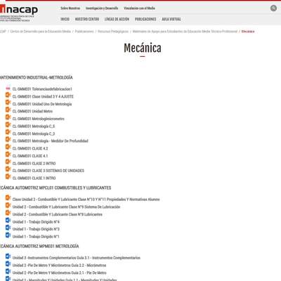 Recursos de apoyo a EMTP en Mecánica