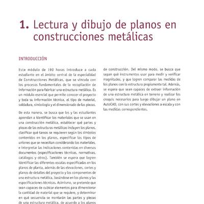 CEDEM INACAP. Módulo: Lectura y dibujo de planos en construcciones metálicas, especialidad Construcciones Metálicas