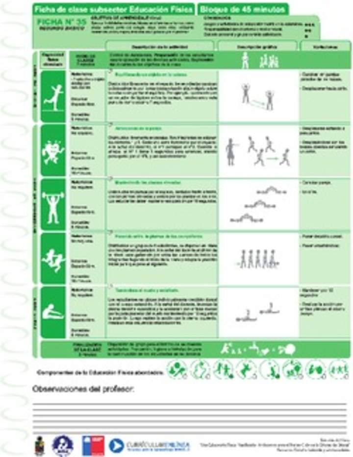 Ejercicio en entorno natural Ficha N° 35