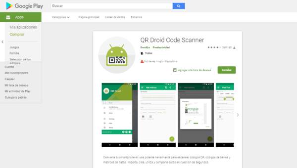 QR Droid Code Scanner