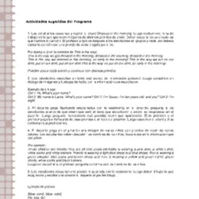 Actividades sugeridas Unidad 1