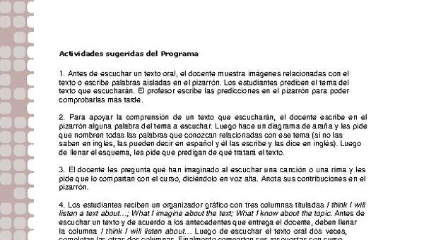 Actividades sugeridas Unidad 2