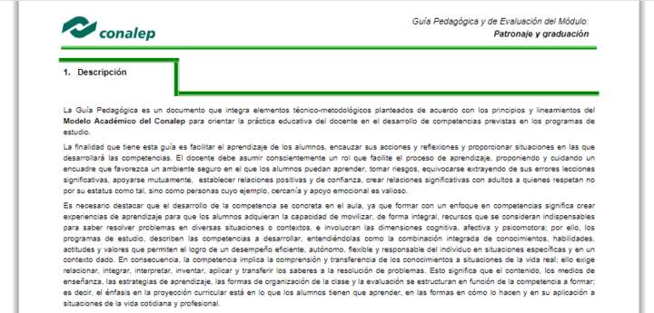CONALEP. (s/f) Guía pedagógica del módulo Patronaje y Graduación.