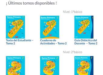 Recursos del plan Sumo Primero en versión digital