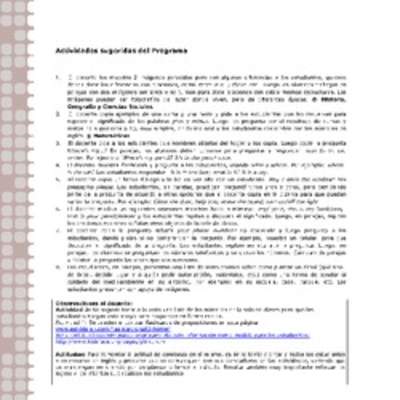 Actividades sugeridas Unidad 2
