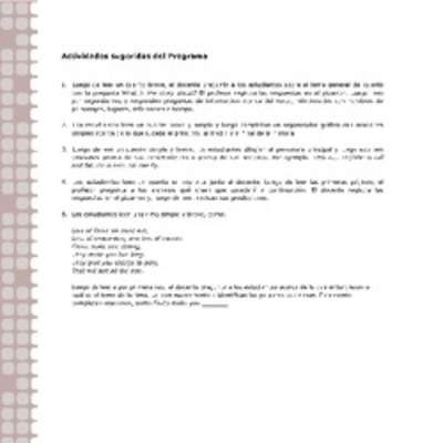 Actividades sugeridas Unidad 1