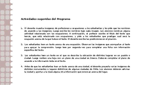 Actividades sugeridas Unidad 2