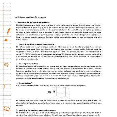 Actividades sugeridas Unidad 1