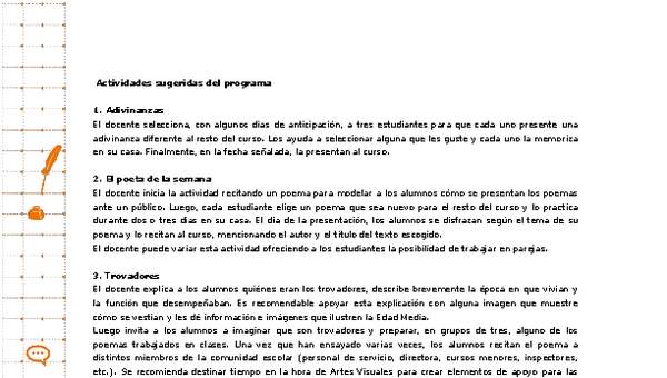 Actividades sugeridas Unidad 1