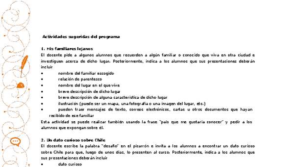 Actividades sugeridas Unidad 2