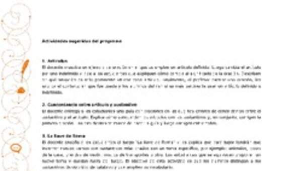 Actividades sugeridas Unidad 1