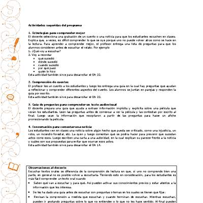 Actividades sugeridas Unidad 2