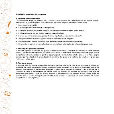 Actividades sugeridas Unidad 2