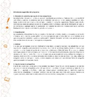 Actividades sugeridas Unidad 2