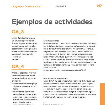 Actividades sugeridas Unidad 3