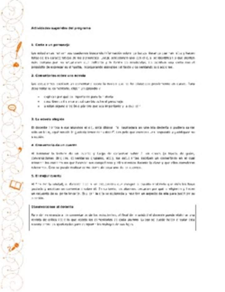 Actividades sugeridas Unidad 1