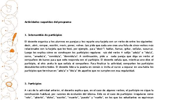 Actividades sugeridas Unidad 1