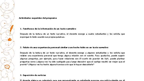 Actividades sugeridas Unidad 1