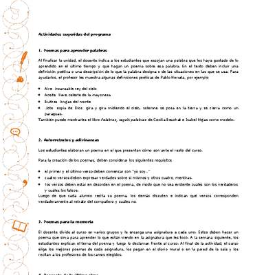 Actividades sugeridas Unidad 2