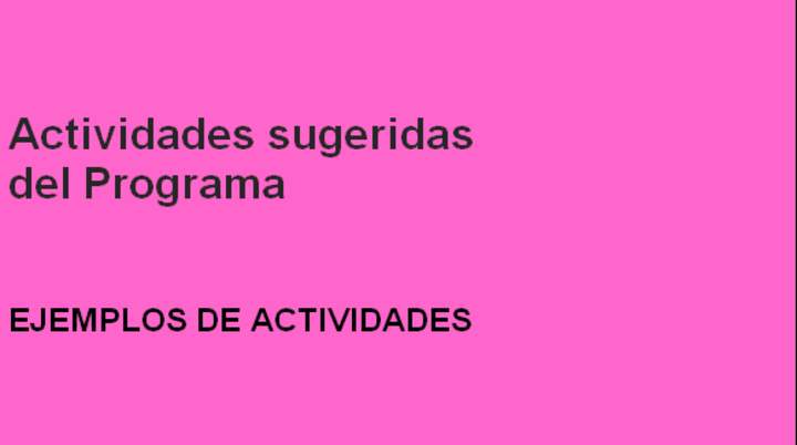 Actividades sugeridas Unidad 4