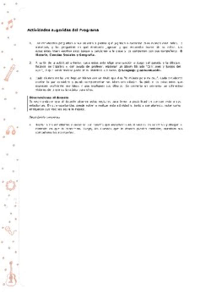 Actividades sugeridas Unidad 1