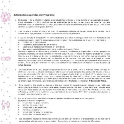 Actividades sugeridas Unidad 1