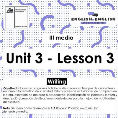 Inglés 3° Medio Unidad 3 - Lesson 3