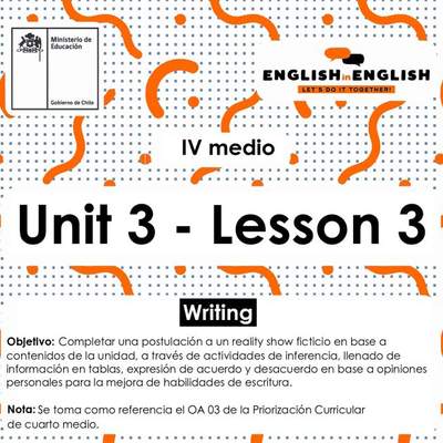 Inglés 4° Medio Unidad 3 - Lesson 3