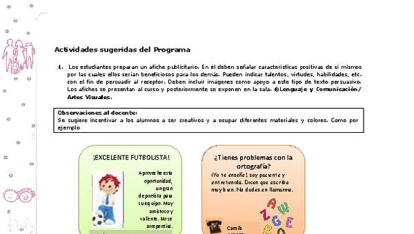 Actividades sugeridas Unidad 1