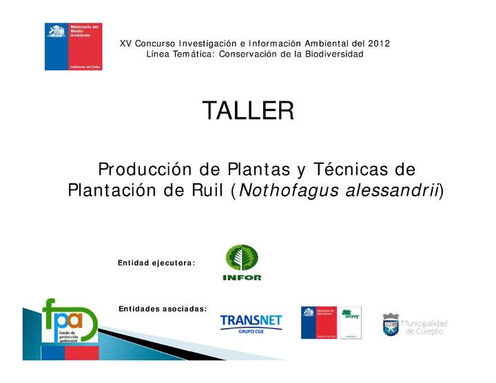 Presentación plantación de Ruil