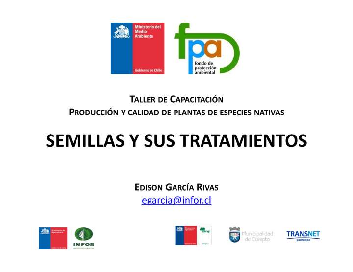 Presentación semillas y tratamientos