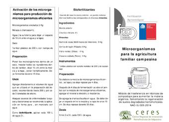 Tríptico microorganismos para agricultura