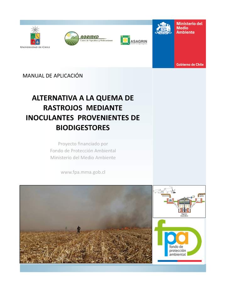 Manual de aplicación alternativa a la quema de rastrojos