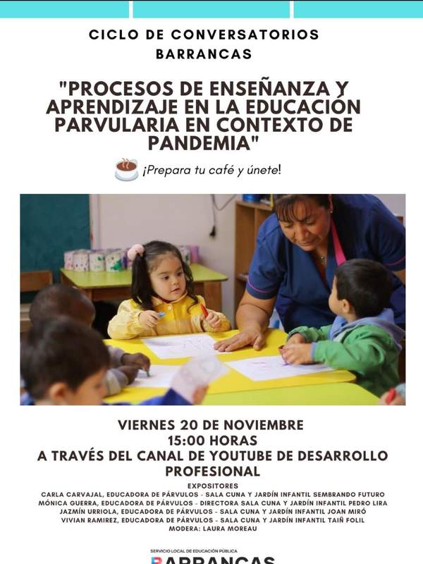 conversatorio de educación parvularia "Procesos de enseñanza y aprendizaje en la educación parvularia en contexto de pandemia"