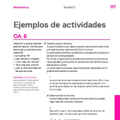 Actividades sugeridas Unidad 3