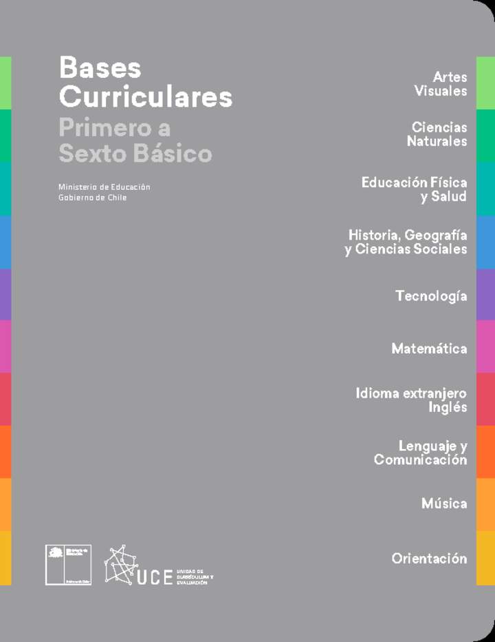 Bases Curriculares 1° a 6° básico