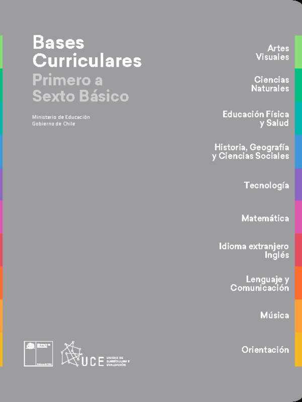 1° Básico Curriculum Nacional Mineduc Chile