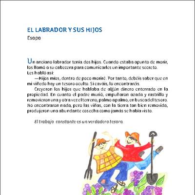 El labrador y sus hijos