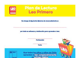 Diploma Plan de Lectura Leo Primero