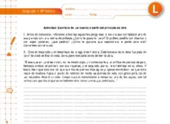 Escritura de un cuento a partir del principio de otro