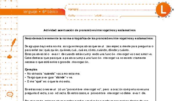 Acentuación de pronombres interrogativos y exclamativos