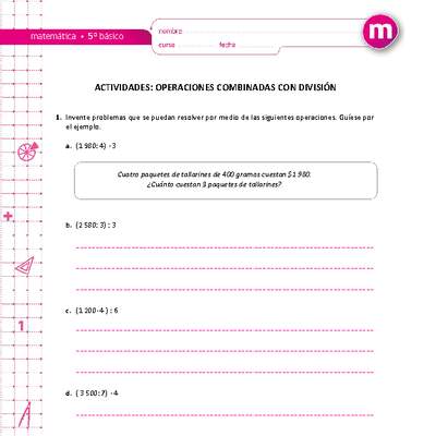 Operaciones combinadas con división