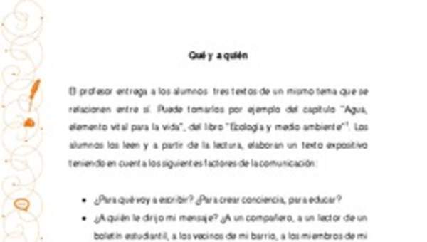 Orientación pedagógica: Qué y a quién