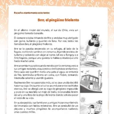 Texto el pinguino