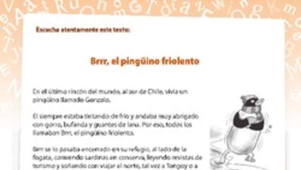 El pingüino, sonido medio e inicial.